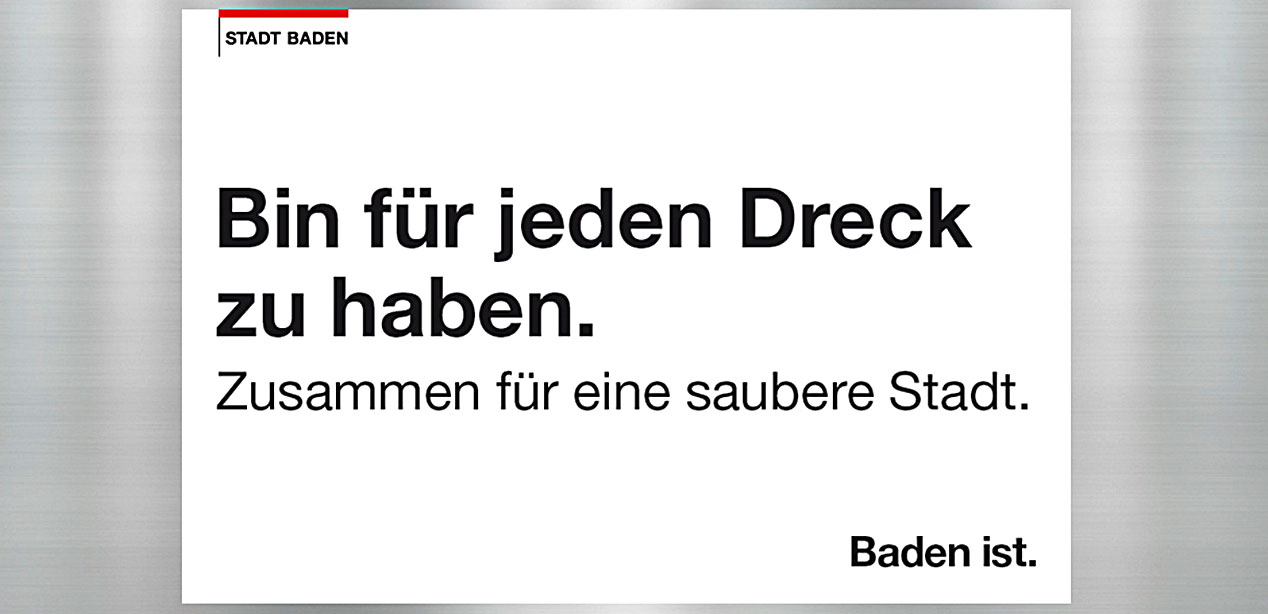 STADT BADEN > Anti-Littering-Kampagne 