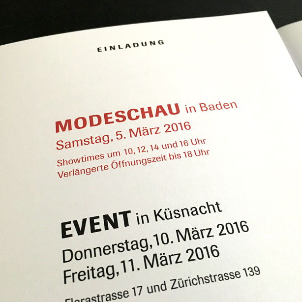 E. Ledergerber & Co. AG > Broschüre Modeschau 2016