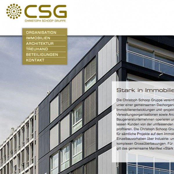 Christoph Schoop Gruppe > Website CSG