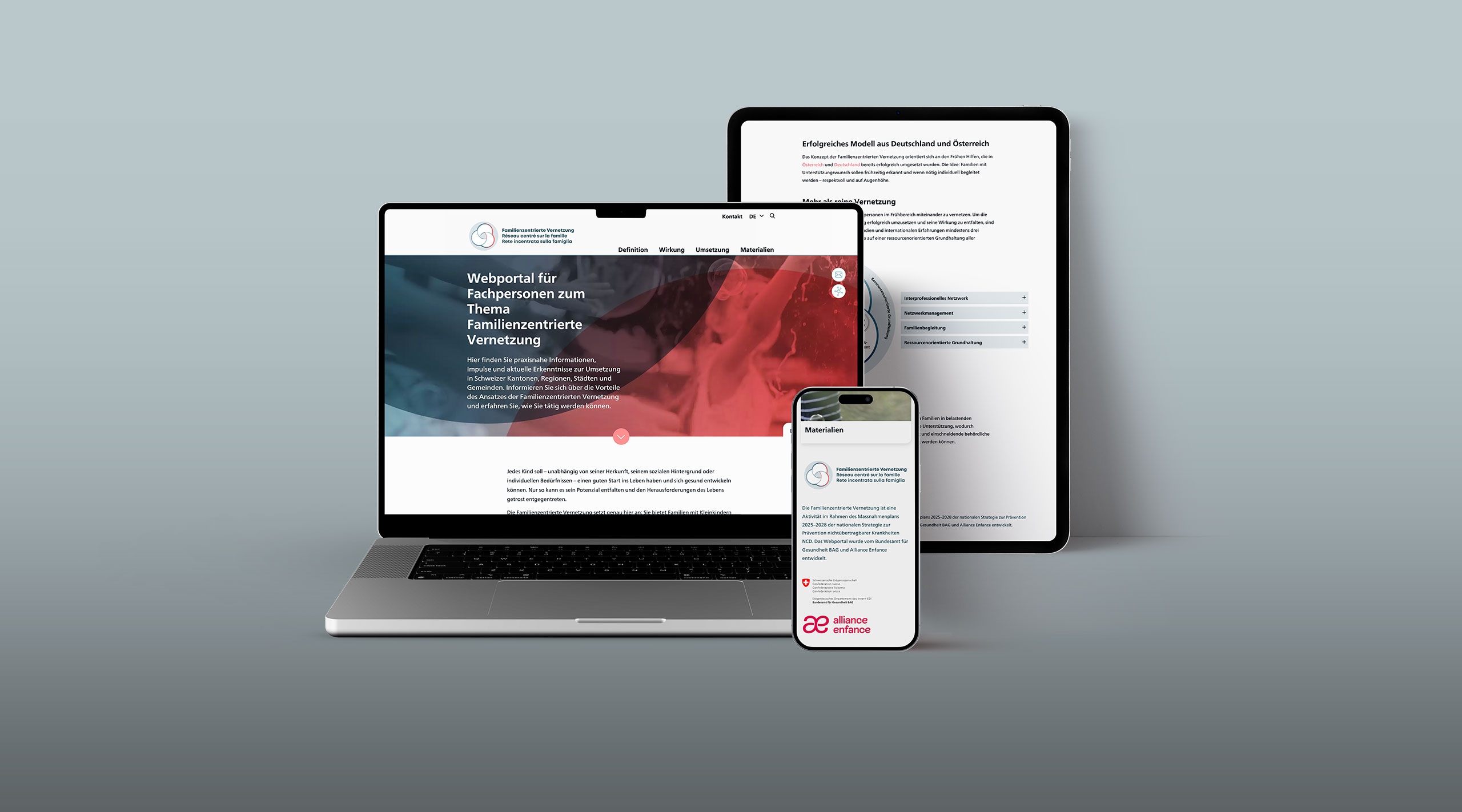Website Familienzentrierte Vernetzung