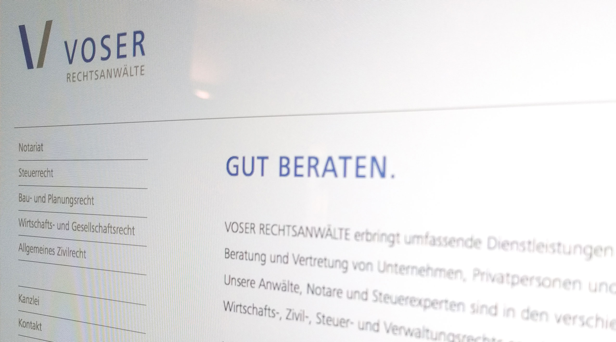 Voser Rechtsanwälte > Website