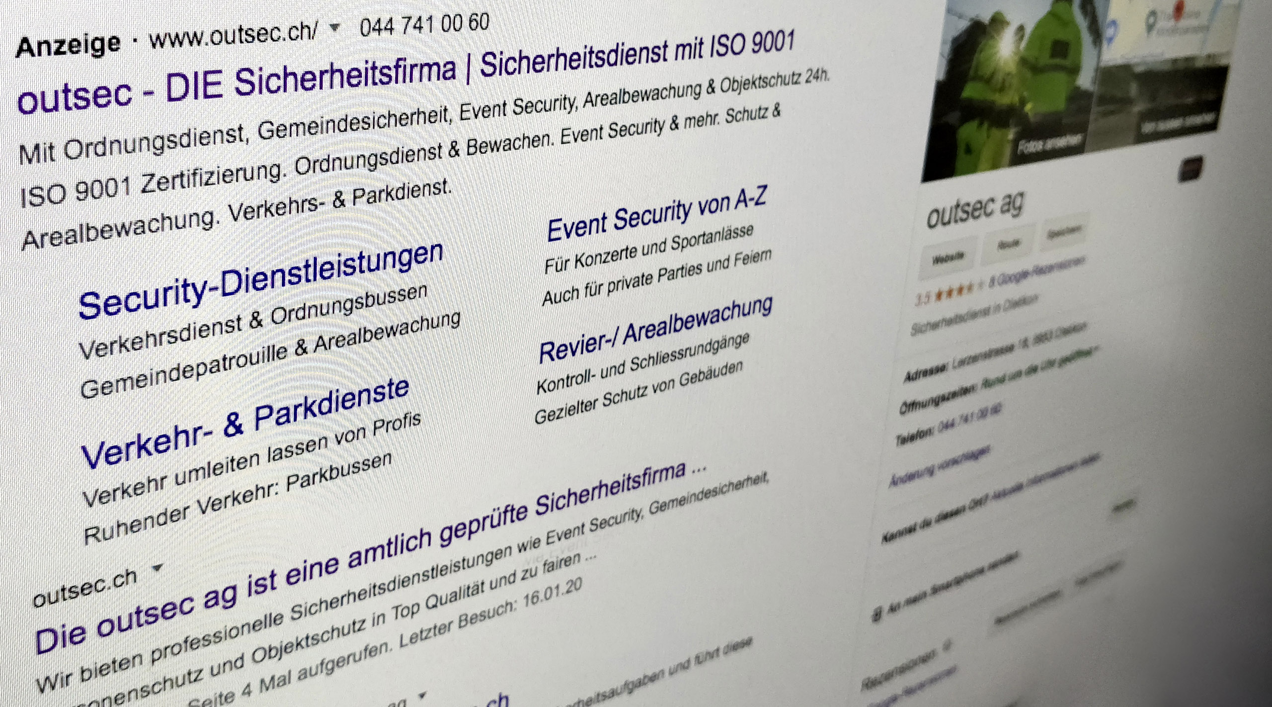 outsec AG > Google Ads Kampagne