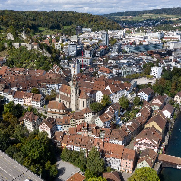 Luftaufnahme Baden Altstadt